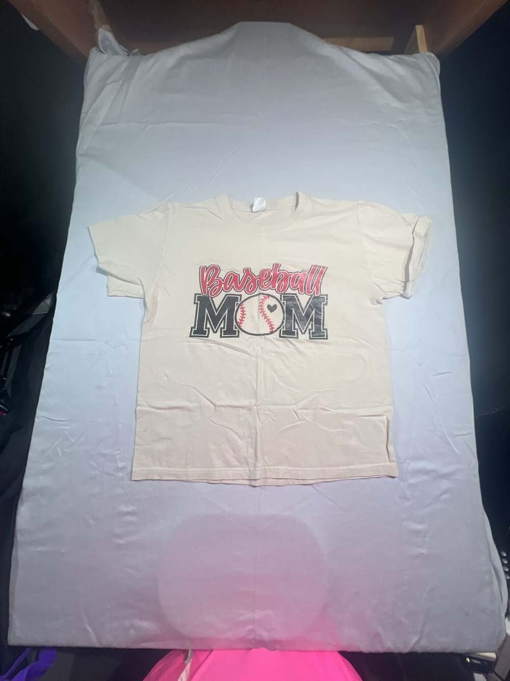 women's baseball mom graphic print t-shirt - crew neck short sleeve casual top,